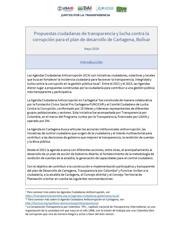 Índice de Percepción de la Corrupción 2025 - Transparencia por Colombia