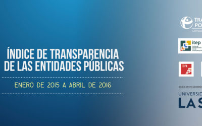Índice de Transparencia de las Entidades Públicas Enero de 2015 a abril de 2016