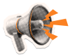 Megafono con naranja
